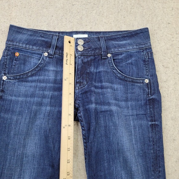 Hudson BootCut Jeans Womens 26 Blue Dark Wash Flap Pocket Made in USA - Picture 11 of 14